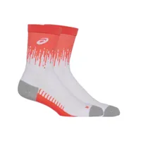 chaussettes asics performance run rouge blanc, taille xl