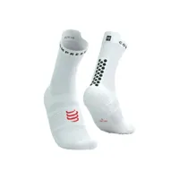 chaussettes compressport pro racing v4.0 run high blanc noir, taille taille 2