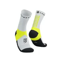 chaussettes compressport ultra trail v2.0 blanc jaune, taille taille 3