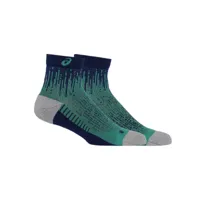 chaussettes asics performance run vert bleu marine, taille xl