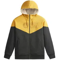 picture basement plush zip hoodie - jaune / noir - taille s 2024