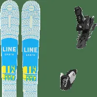pack ski freestyle line wallisch shorty 24 + fixations enfant bleu / jaune / blanc taille 139 2024