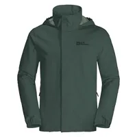 jack wolfskin - stormy point 2l jacket - veste imperméable taille m, vert