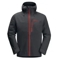 jack wolfskin - eagle peak 2l jacket - veste imperméable taille s, gris/noir
