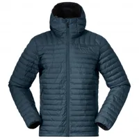 bergans - lava light down jacket with hood - doudoune taille s, bleu