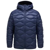 peak performance - helium down hood jacket - doudoune taille l, bleu