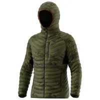 dynafit - radical graphic rds down hooded jacket - doudoune taille xl, vert olive
