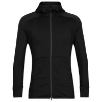 icebreaker - zoneknit l/s zip hoodie - sweat à capuche en mérinos taille xl, noir