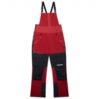 berghaus - mtn arete descend gtx bib pant - pantalon imperméable taille s, rouge