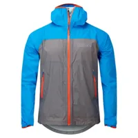 omm - halo + jacket with pockets - veste de running taille s, bleu/gris