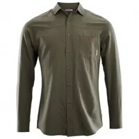 aclima - woven wool shirt - chemise taille m, vert olive
