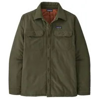 patagonia - insulated organic cotton mw fjord flannel shirt - chemise taille s, vert olive