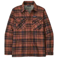 patagonia - insulated organic cotton mw fjord flannel shirt - chemise taille s, brun