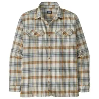patagonia - l/s organic cotton mw fjord flannel shirt - chemise taille xs, gris