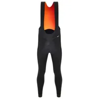 santini - aldo warm and water resistant cycling bib-tights - pantalon de cyclisme taille m, noir