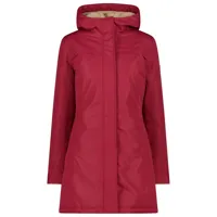 cmp - women's parka fix hood taslan polyester - manteau taille 34, rouge