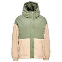 mazine - women's laine jacket - veste hiver taille l, beige/vert olive