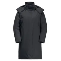 jack wolfskin - women's luisenplatz coat - parka taille xs, gris/noir