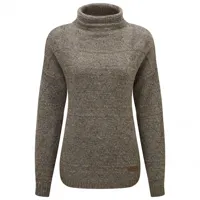 sherpa - women's yuden pullover sweater - pull en laine mérinos taille m, brun/gris