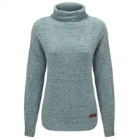 sherpa - women's yuden pullover sweater - pull en laine mérinos taille xs, turquoise/gris