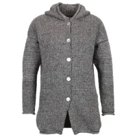 albmerino - veste à capuche mouline pour femmes - veste en laine taille 36/38;40/42;44/46, gris