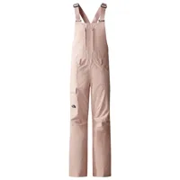 the north face - women's freedom bib - pantalon de ski taille xs - short, brun/rose