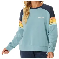 rip curl - women's surf revival raglan crew - pull taille s, turquoise
