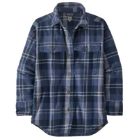 patagonia - women's heavyweight fjord flannel overshirt - chemise taille xs, bleu