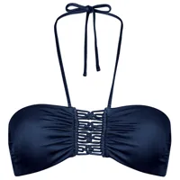 watercult - women's makramé love bikini top 7687 - haut de maillot taille 42, bleu