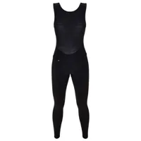 santini - women's adapt temperature bib-tights - pantalon de cyclisme taille s, noir