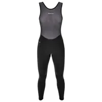 santini - women's pure essential thermal bib-tights - pantalon de cyclisme taille s, noir/gris