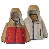 patagonia - baby reversible tribbles hoody - veste hiver taille 18 months, beige