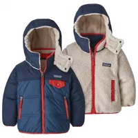 patagonia - baby reversible tribbles hoody - veste hiver taille 12 months, beige