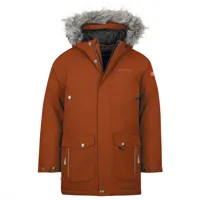 trollkids - kid's nordkapp jacket - parka taille 104, rouge/brun