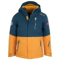 trollkids - kid's hallingdal jacket - veste hiver taille 98, bleu/orange