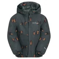 jack wolfskin - kid's gleely 2l insulated print jacket - veste hiver taille 104, gris