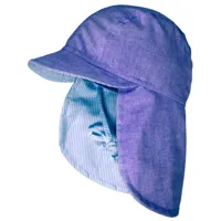 maximo - kid's mini-schildmütze mit nackenschutz - casquette taille 53 cm, violet/bleu