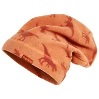 playshoes - kid's fleece-beanie dinos - bonnet taille 49 cm;51 cm;53 cm;55 cm, orange