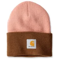 carhartt - knit cuffed tow-tone beanie - bonnet taille one size, rose/brun