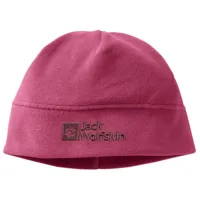 jack wolfskin - kid's real stuff beanie - bonnet taille one size, bleu;gris/noir;rose