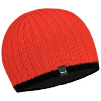 salewa - ortles wool beanie - bonnet taille one size, orange;rouge;vert olive