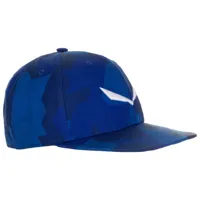 salewa - puez camou flat cap - casquette taille one size, bleu