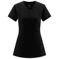 haglöfs - women's outsider by nature tee - t-shirt taille s, noir