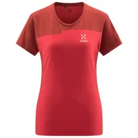 haglöfs - women's roc grip tee - t-shirt taille xs, rouge