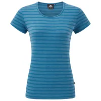 mountain equipment - women's groundup stripe tee - t-shirt taille 10, bleu
