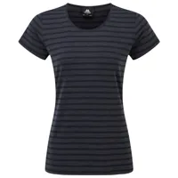 mountain equipment - women's groundup stripe tee - t-shirt taille 8, noir/bleu