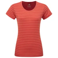 mountain equipment - women's groundup stripe tee - t-shirt taille 8, rouge