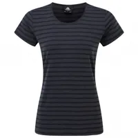 mountain equipment - women's groundup stripe tee - t-shirt taille 16;8, bleu;noir/bleu;rouge