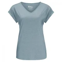 jack wolfskin - women's coral coast - t-shirt taille xs, turquoise/gris