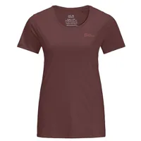 jack wolfskin - women's tech tee - t-shirt technique taille s, brun